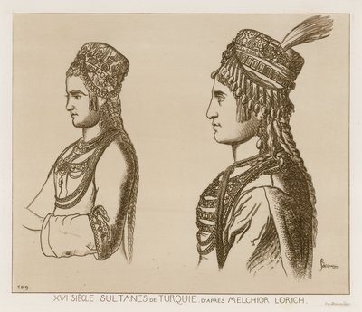 Sultans van de zestiende eeuw van Turkije door Melchior Lorck